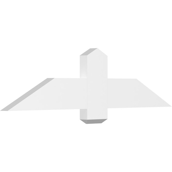 Ekena Millwork Eugene Architectural Grade PVC Gable Bracket, 48"W x 12"H x 2"D x 6"F, 6/12 Pitch GBP048X12X0206EUG00 - main